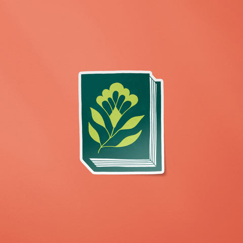 Floral Book Sticker