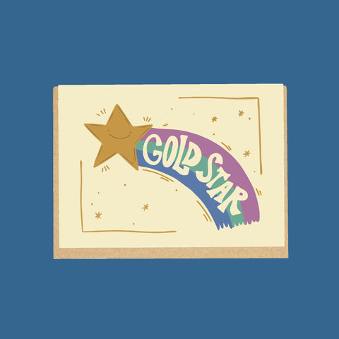 Gold Star Greeting Card