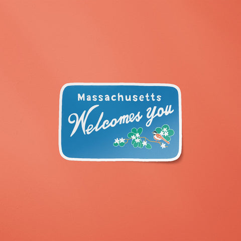 Massachusetts Sign Sticker