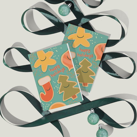 Happy Holidays Cookie Card