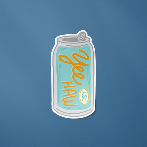 Yee Haw Tall Boy Can Sticker