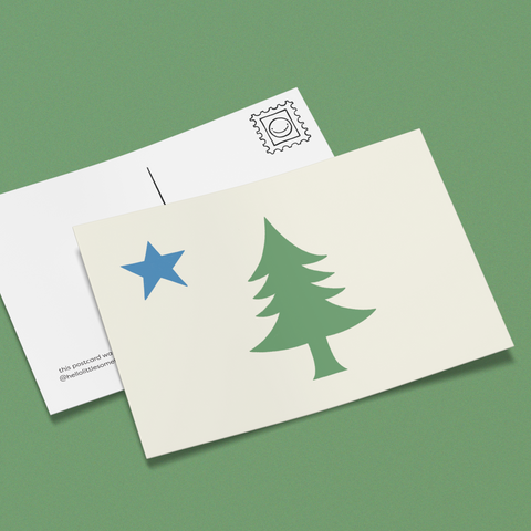 Maine Bicentennial 1901 Flag Postcard