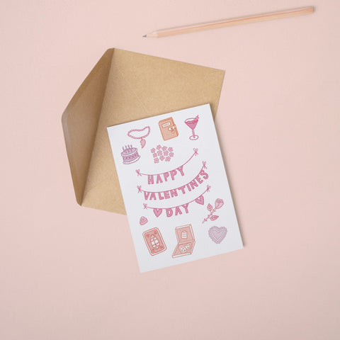Valentine's Party Greeting Card