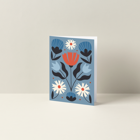 Folk Florals Greeting Card
