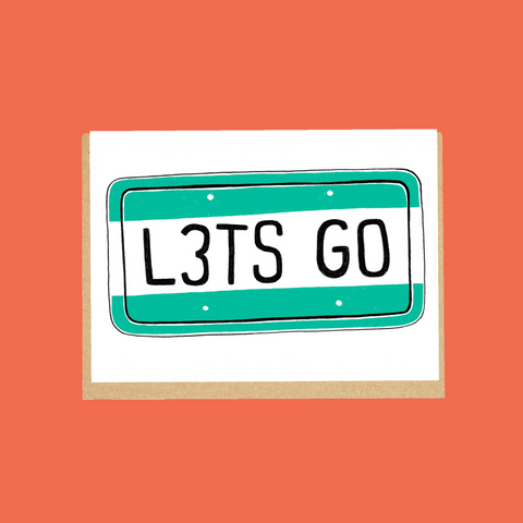 Let's Go Greeting Card