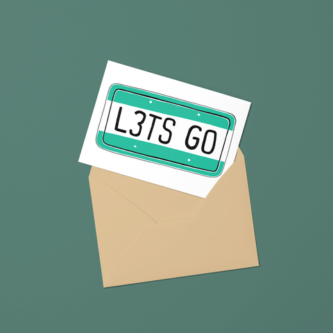 Let's Go Greeting Card