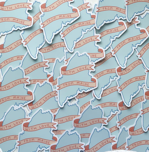 With Love, From Maine Sticker