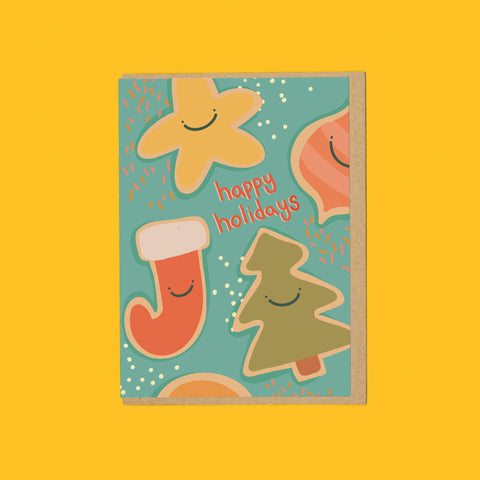 Happy Holidays Cookie Card