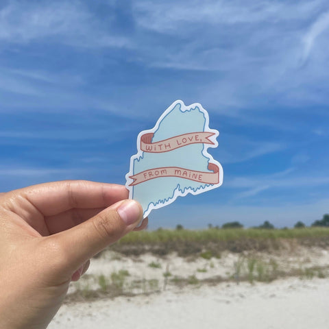 With Love, From Maine Sticker