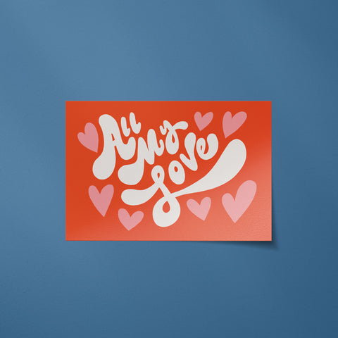 All My Love Postcard