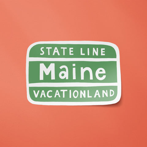Maine Vacationland Sign Sticker