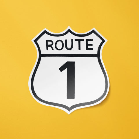 Route 1 Sign Sticker