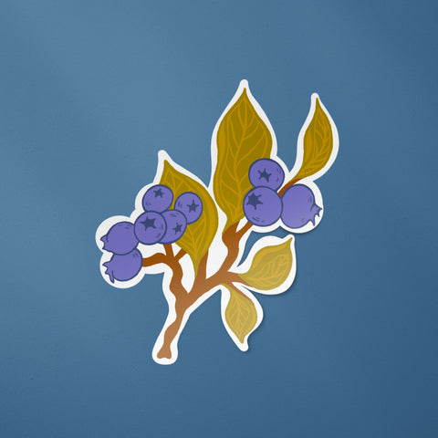 Blueberry Branch Sticker