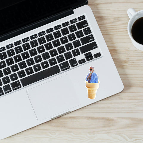 President Joe Biden Ice Cream Sticker