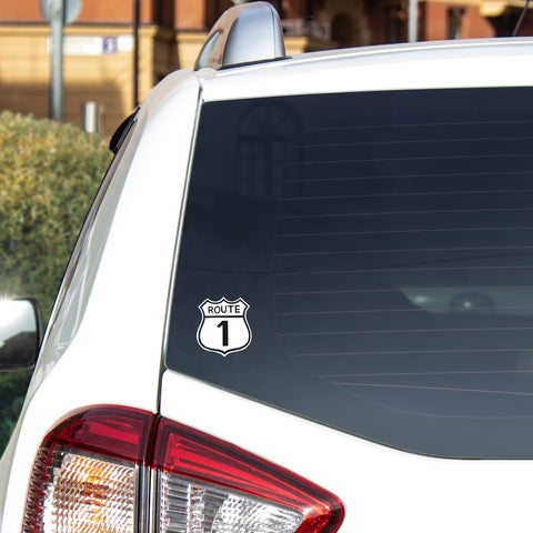 Route 1 Sign Sticker