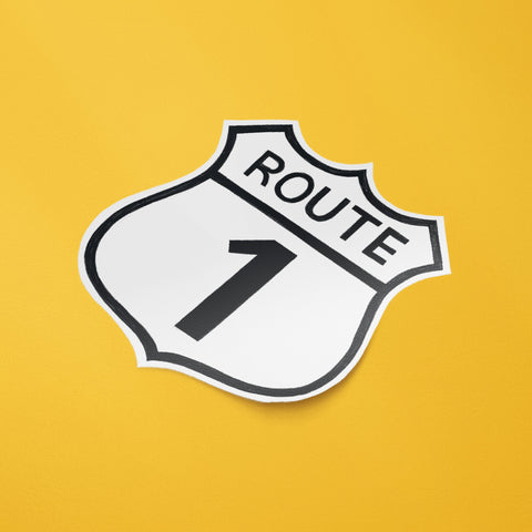 Route 1 Sign Sticker