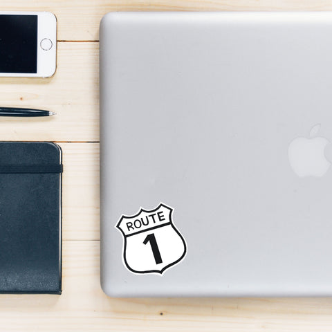 Route 1 Sign Sticker