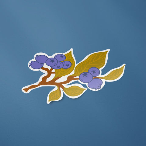 Blueberry Branch Sticker