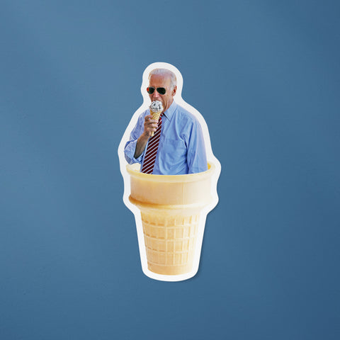 President Joe Biden Ice Cream Sticker