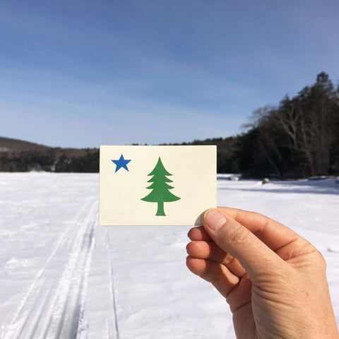 Maine Bicentennial 1901 Flag Sticker