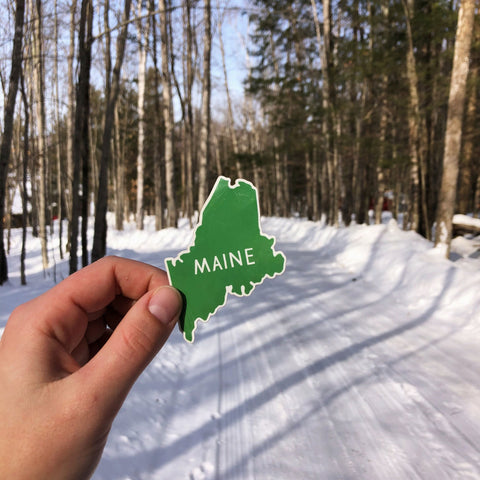 Maine State Silhouette Sticker
