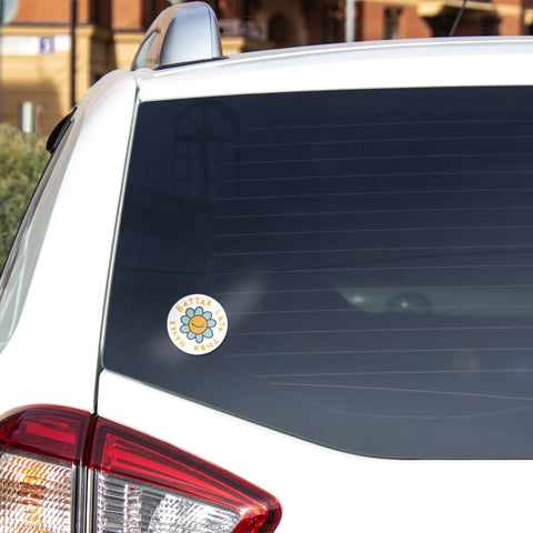 Better Late Than Never Flower Sticker