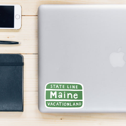 Maine Vacationland Sign Sticker