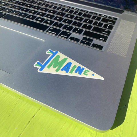 Maine Pennant Flag Sticker