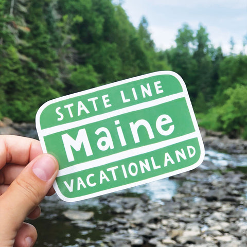 Maine Vacationland Sign Sticker