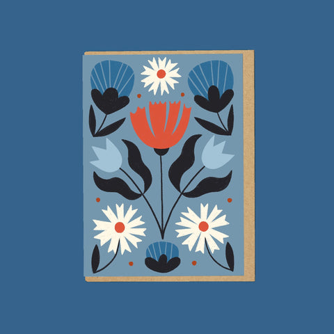 Folk Florals Greeting Card