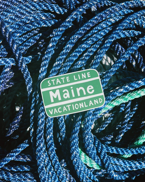 Maine Vacationland Sign Sticker
