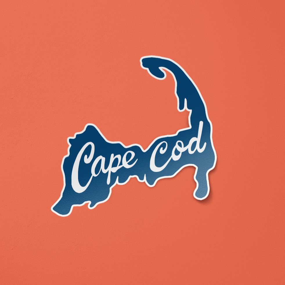 Small Cape Code Sticker Cape Cod Silhouette Sticker – littlesomethingco