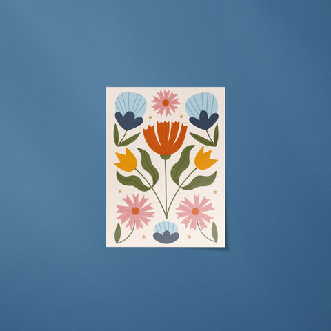 Folk Floral Sticker