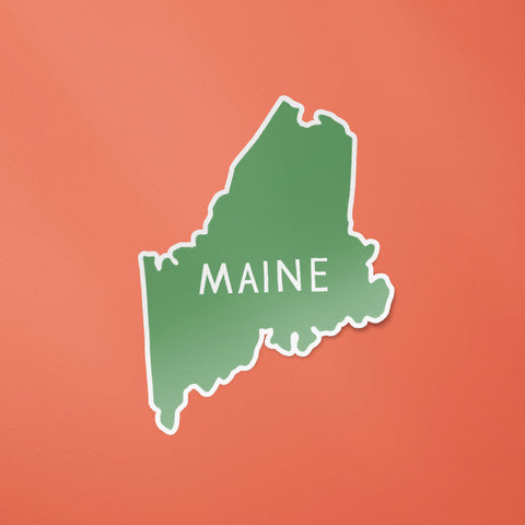 Maine State Silhouette Sticker