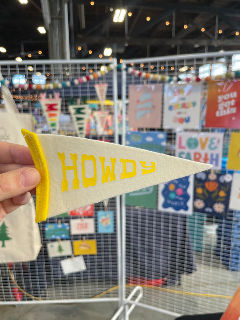 Mini Pennant - Howdy Yellow